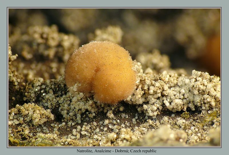 Mineral photo of Analcime, Natrolite from locality Dobrná, Czech Republic