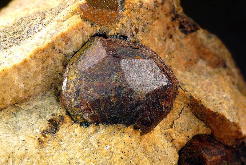 Mineral photo of Almandine from locality Malenice, Czech Republic