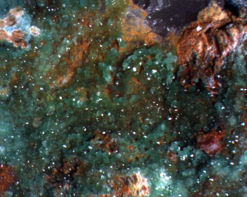 Mineral photo of Chalcosiderite from locality Krásno, Czech Republic