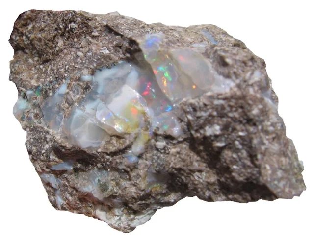 Mineral photo of Opal (var. precious) from locality Dubník, Slovakia