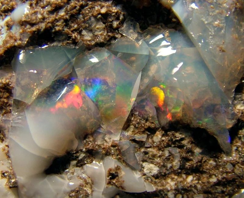Mineral photo of Opal (var. precious) from locality Dubník, Slovakia