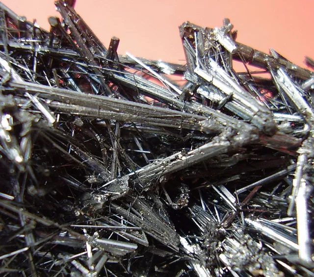 Mineral photo of Stibnite from locality Kremnica, Slovakia