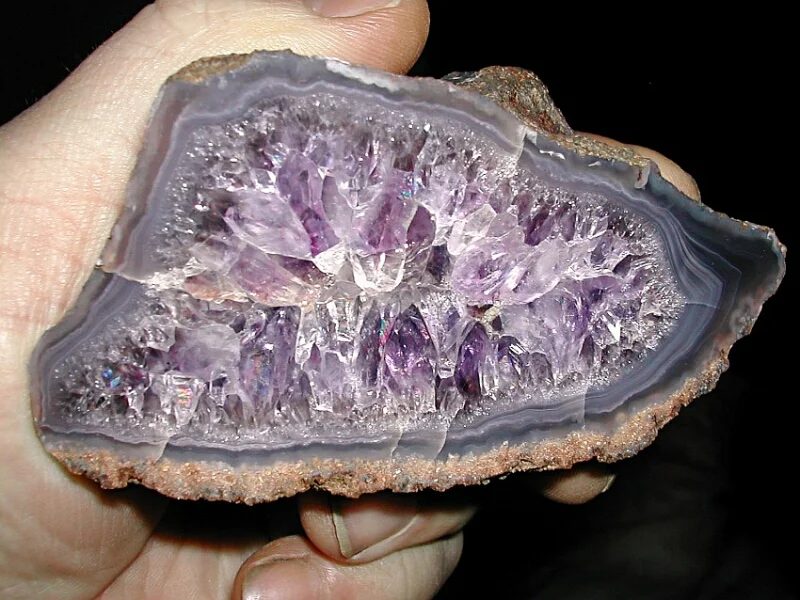 Agate, Quartz (var. amethyst)