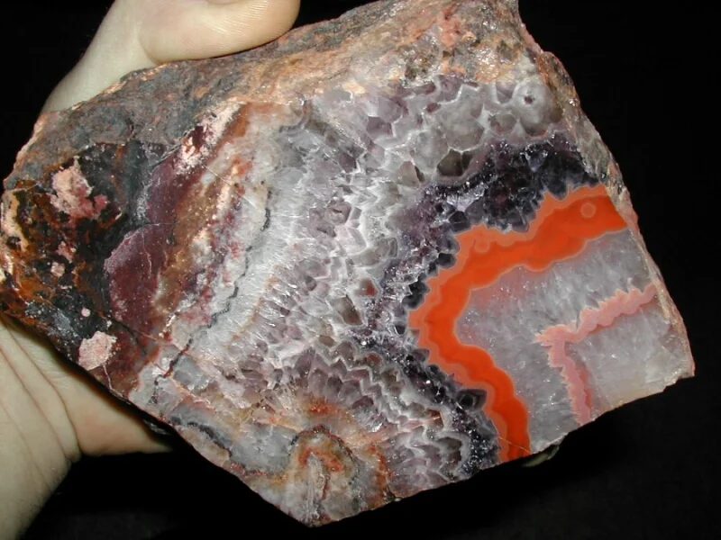 Agate, Quartz (var. amethyst)