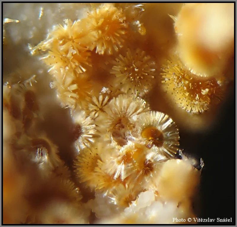 Mineral photo of Cacoxenite from locality La Lande quarry, Brittany, France
