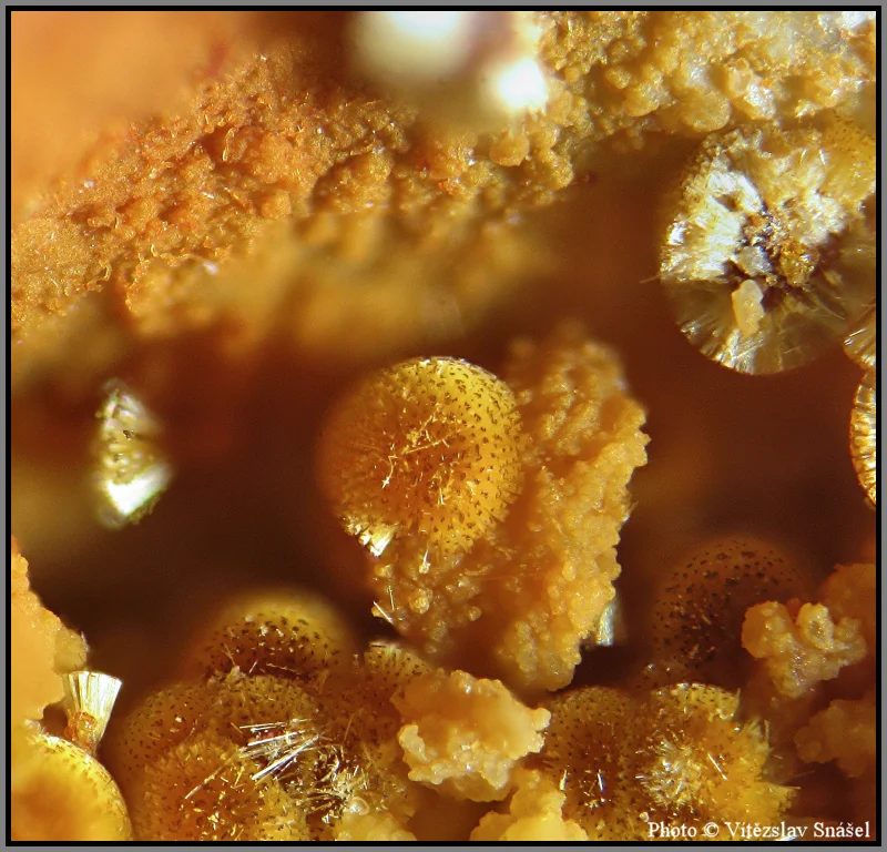 Mineral photo of Cacoxenite from locality La Lande quarry, Brittany, France