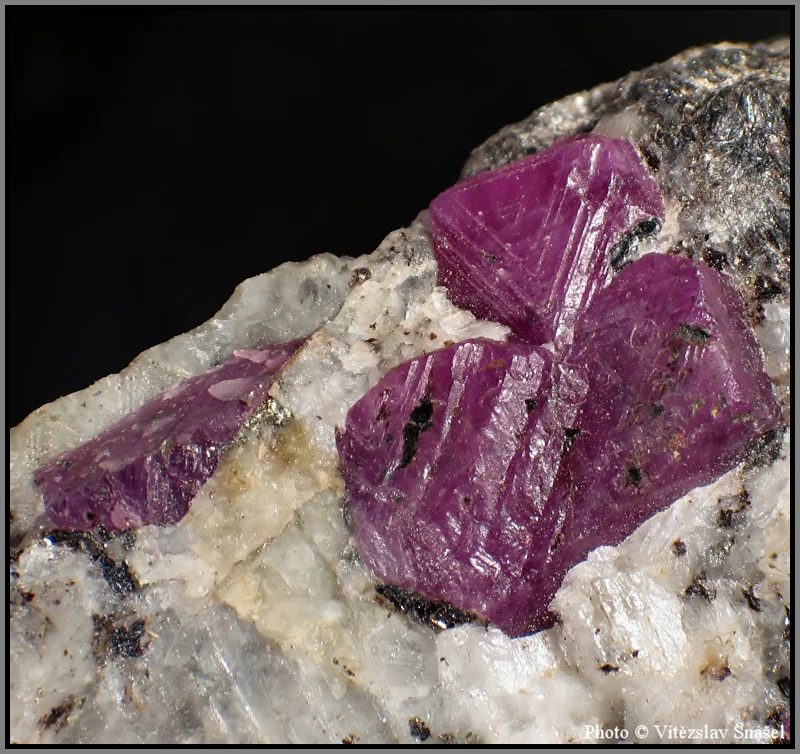 Mineral photo of Corundum (var. ruby) from locality Mysore, India