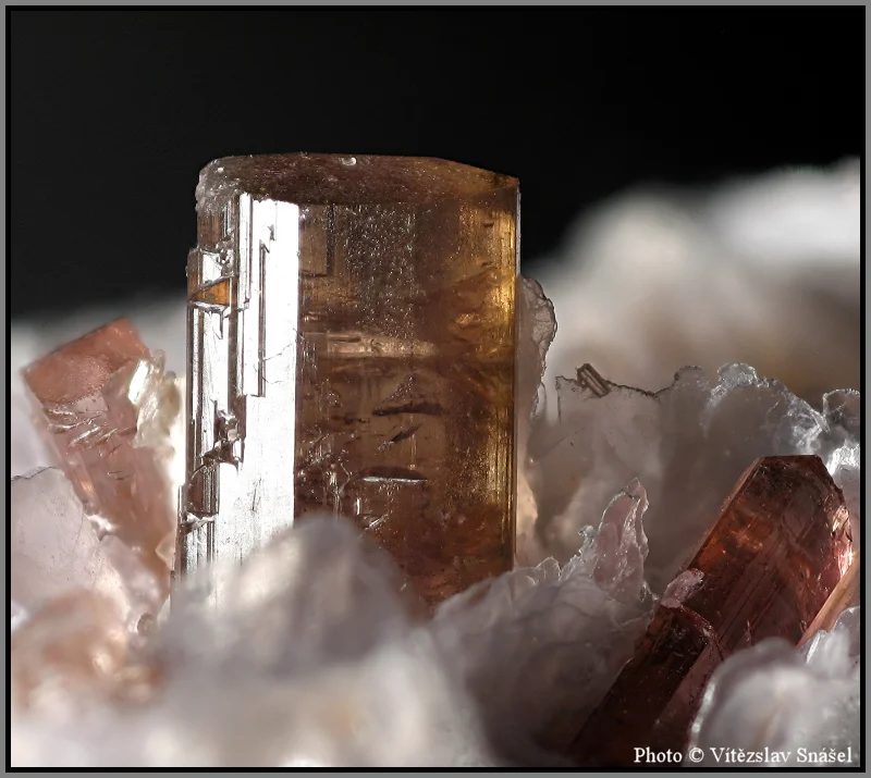 Mineral photo of Elbaite (var. rubellite) from locality Malkhan, Russia