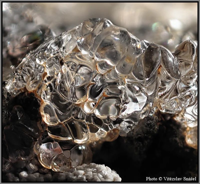 Mineral photo of Opal (var. hyalite) from locality Valeč, Czech Republic