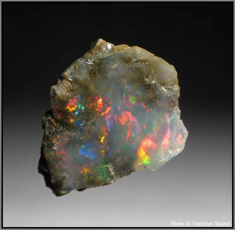 Mineral photo of Opal (var. precious) from locality Dubník, Slovakia