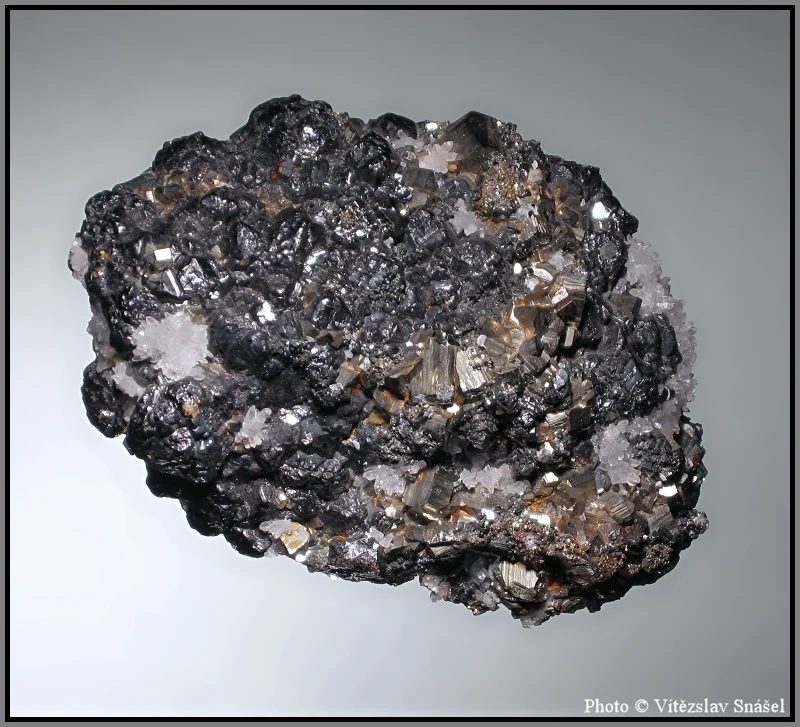 Mineral photo of Galena, Pyrite, Sphalerite from locality Cavnic, Romania