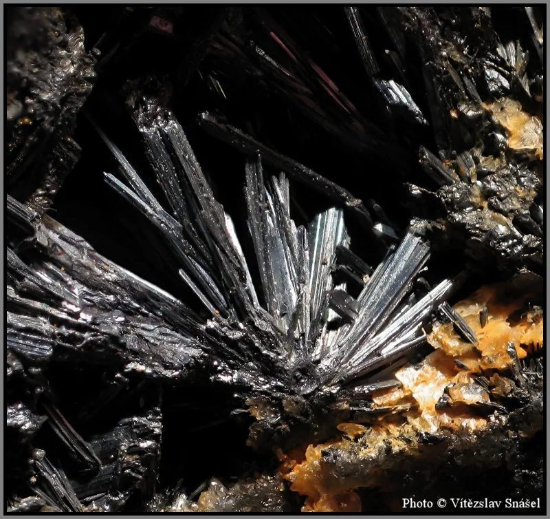 Mineral photo of Stibnite from locality Cavnic, Romania