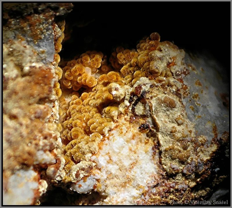 Mineral photo of Cacoxenite from locality La Lande quarry, Brittany, France
