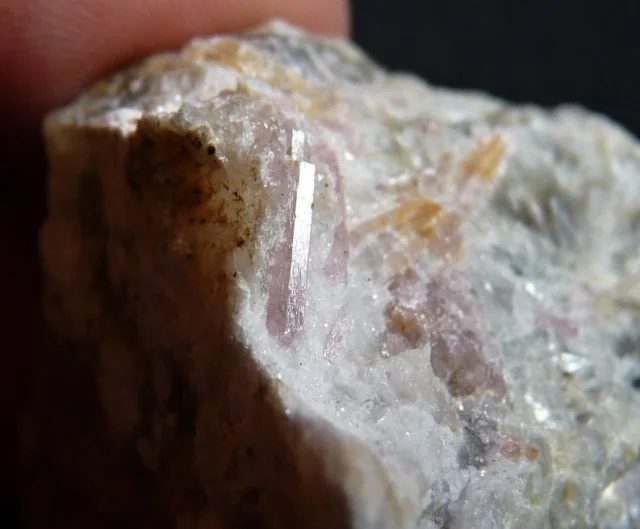 Mineral photo of Elbaite (var. rubellite) from locality Dobrá Voda, Czech Republic