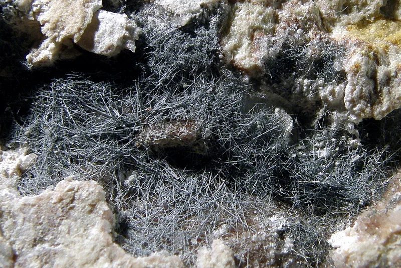 Mineral photo of Bismuthinite from locality Krupka, Czech Republic