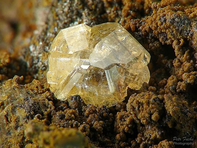 Mineral photo of Chabazite (var. phacolite) from locality Rytina soutěska, Czech Republic