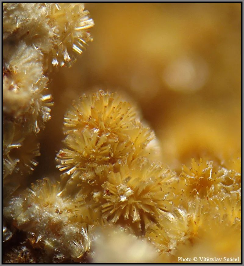 Mineral photo of Cacoxenite from locality La Lande quarry, Brittany, France