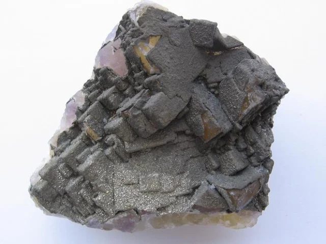 Mineral photo of Fluorite, Pyrite from locality Běstvina, Czech Republic