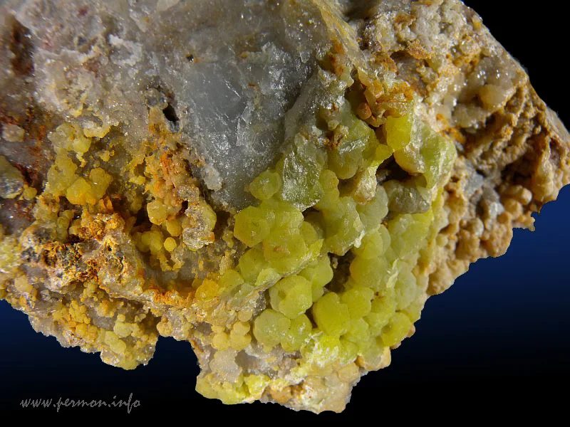 Mineral photo of Mimetite (var. campylite) from locality Příbram, Czech Republic