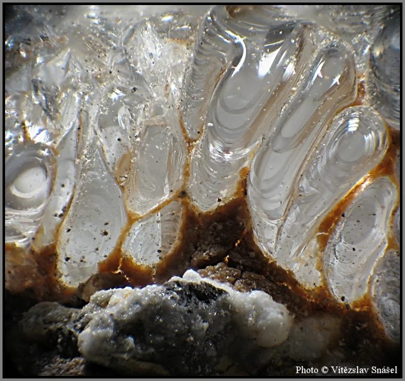 Mineral photo of Opal (var. hyalite) from locality Valeč, Czech Republic