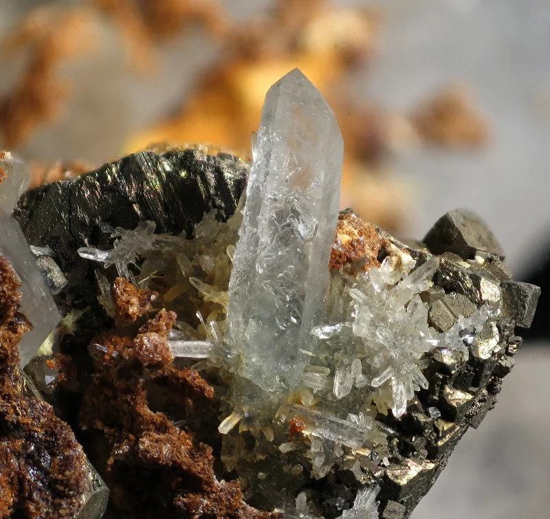 Pyrite, Quartz