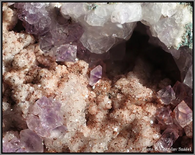 Mineral photo of Quartz, Quartz (var. amethyst) from locality Studenec, Czech Republic