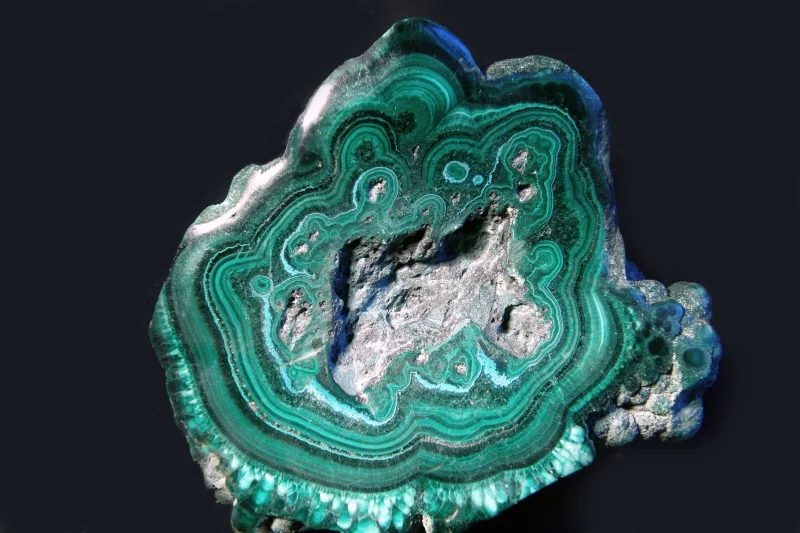 Mineral photo of Malachite from locality Kolwezi, Republic of the Congo