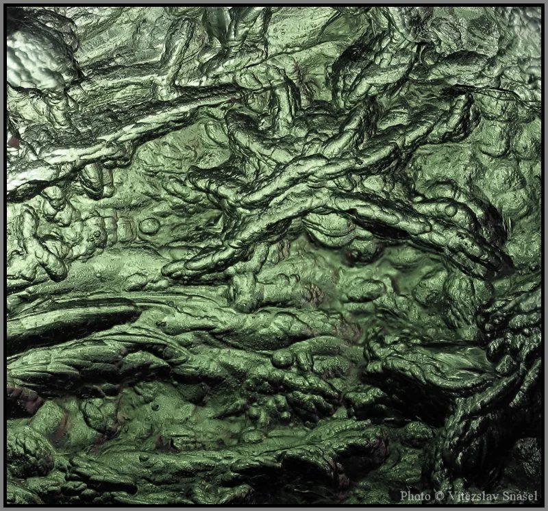 Mineral photo of Moldavite from locality Zatáčka, Czech Republic
