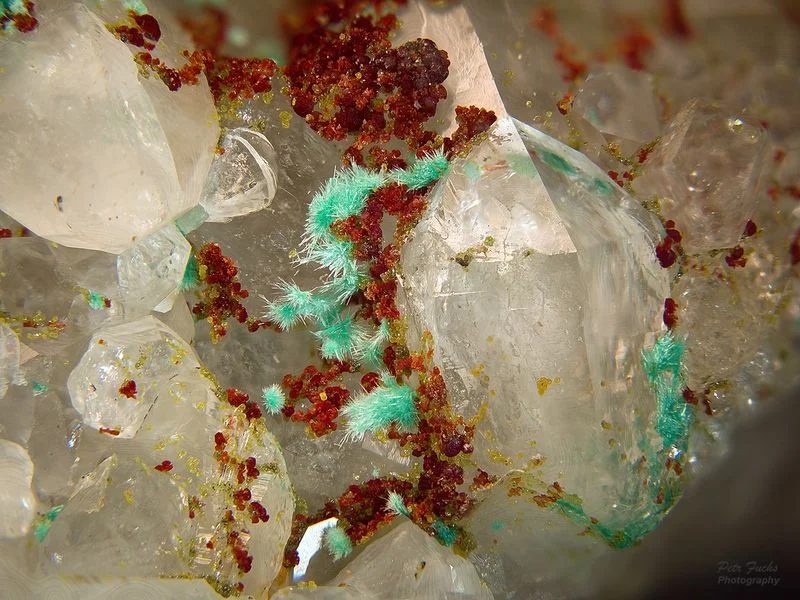 Mineral photo of Carminite, Mixite from locality Moldava, Czech Republic