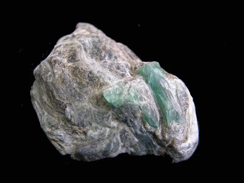 Mineral photo of Beryl (var. emerald) from locality Habachtal, Austria