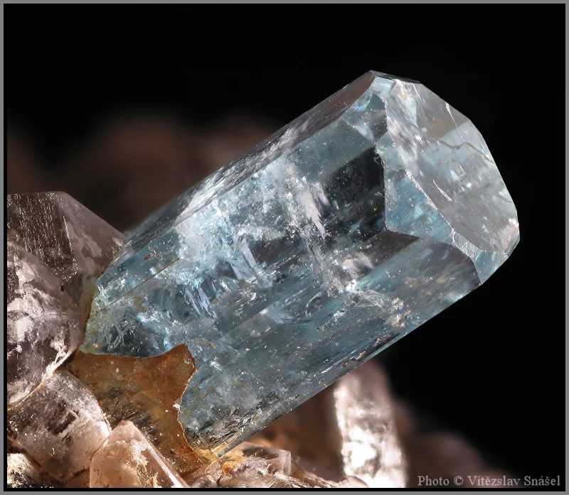 Mineral photo of Beryl (var. aquamarine) from locality Erongo, Namibia