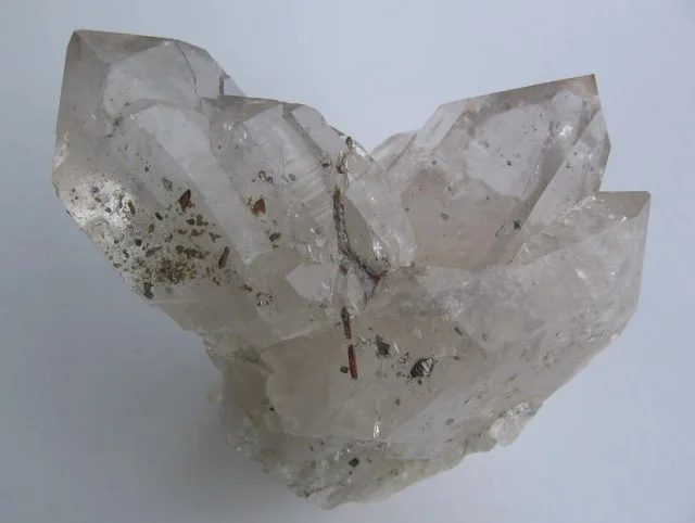 Anatase, Brookite, Quartz (var. rock crystal)