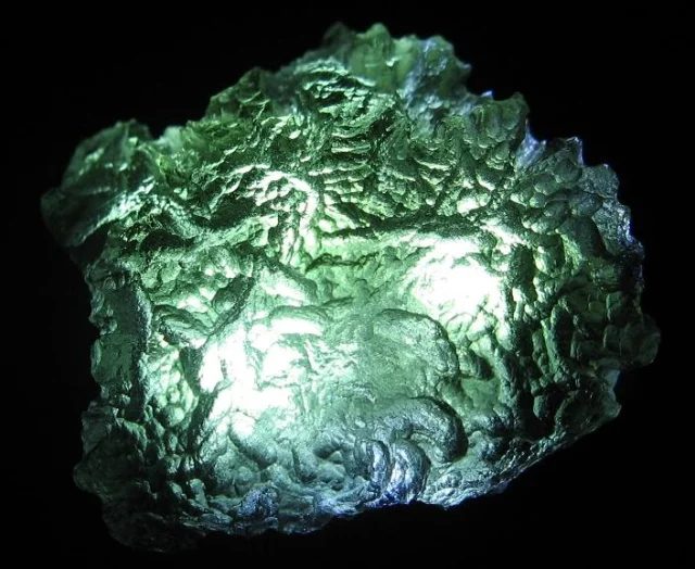 Mineral photo of Moldavite from locality Chlum, Czech Republic