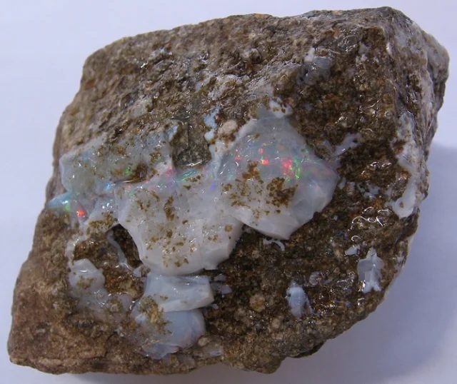 Mineral photo of Opal (var. precious) from locality Dubník, Slovakia