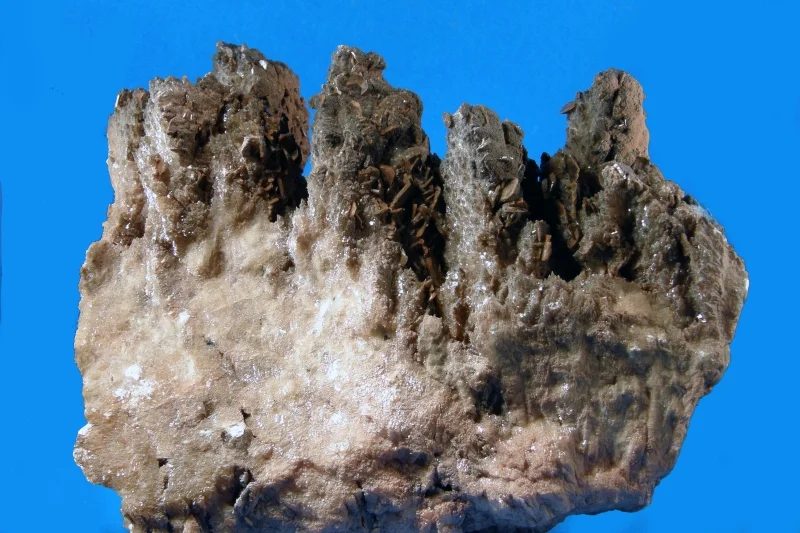 Mineral photo of Baryte, Calcite from locality Příbram, Czech Republic