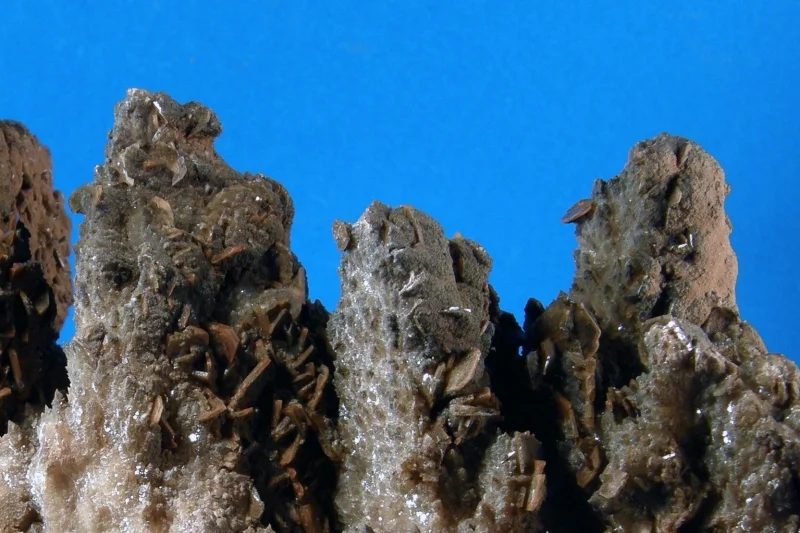 Mineral photo of Baryte, Calcite from locality Příbram, Czech Republic