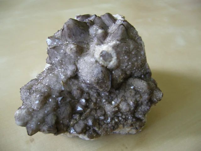 Mineral photo of Quartz (var. smoky) from locality Bochovice, Czech Republic