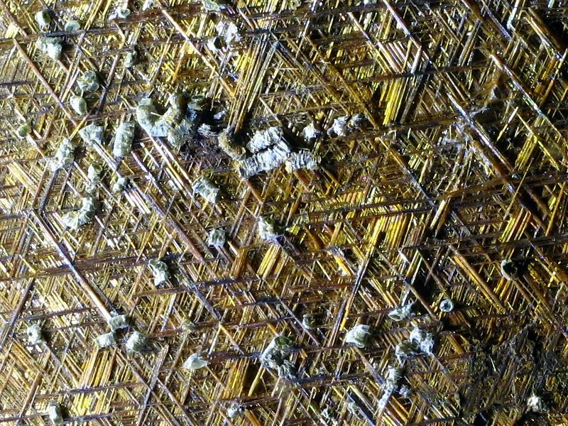 Mineral photo of Rutile (var. sagenite) from locality Selva, Sedrun, Switzerland