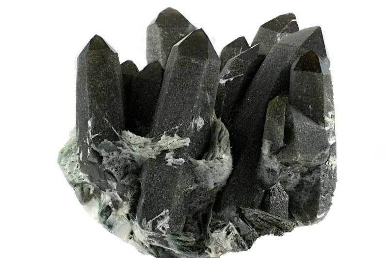 Mineral photo of Quartz (var. prase) from locality Huang Gang, Mongolia