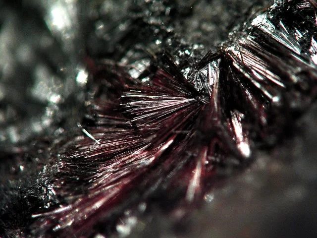 Mineral photo of Kermesite from locality Pezinok, Slovakia