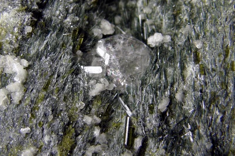 Mineral photo of Apatite, Epidote from locality Knappenwand, Austria