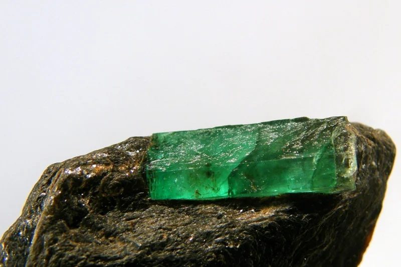 Mineral photo of Beryl (var. emerald) from locality Habachtal, Austria