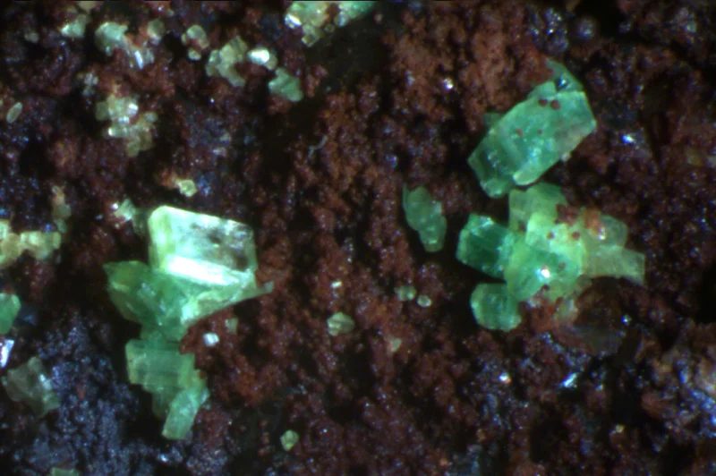 Mineral photo of Uranocircite from locality Damětice, Czech Republic