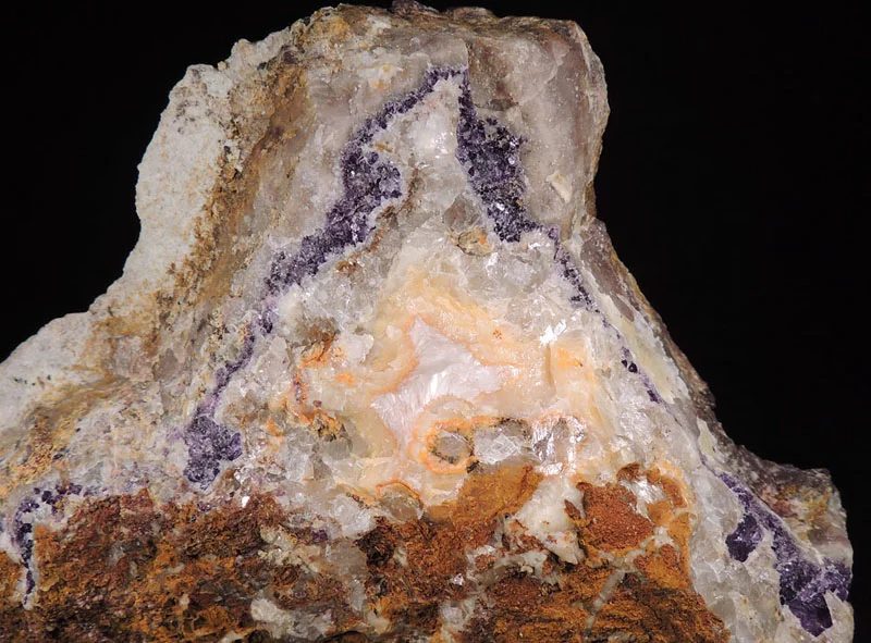Calcite, Fluorite, Quartz