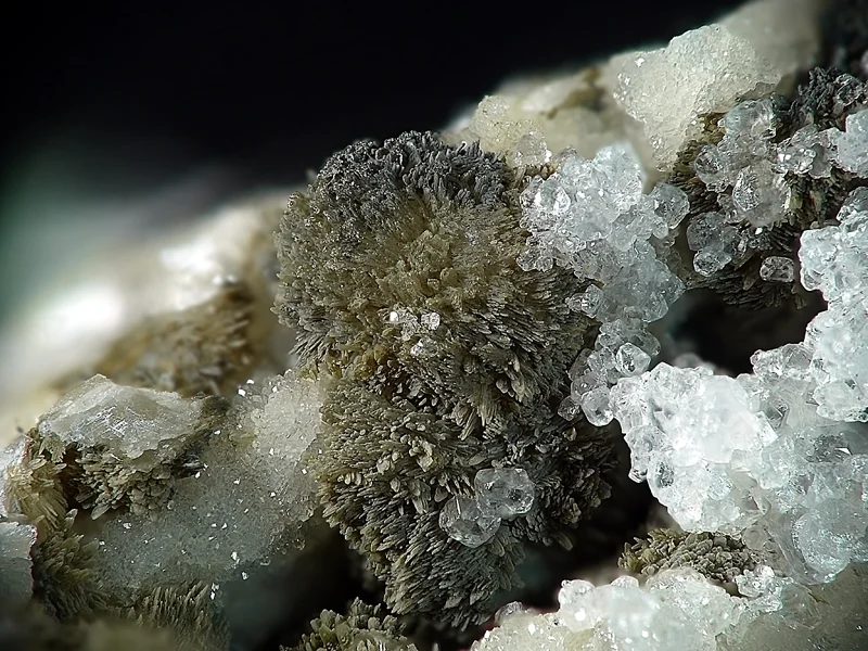 Mineral photo of Calcite, Nordstrandite from locality Mokrá u Žlutic, Czech Republic