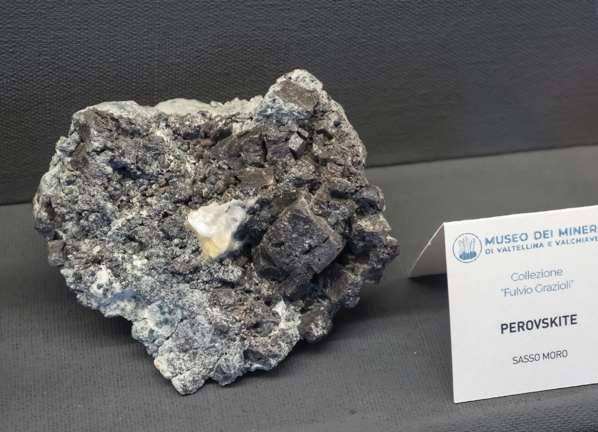Mineral photo of Perovskite from locality Sasso Moro, Lanzada, Sondrio Province, Lombardy, Italy