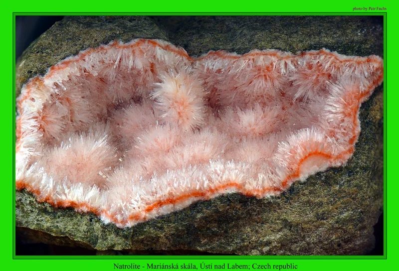 Mineral photo of Natrolite from locality Mariánská skála, Ustí nad Labem, Czech Republic