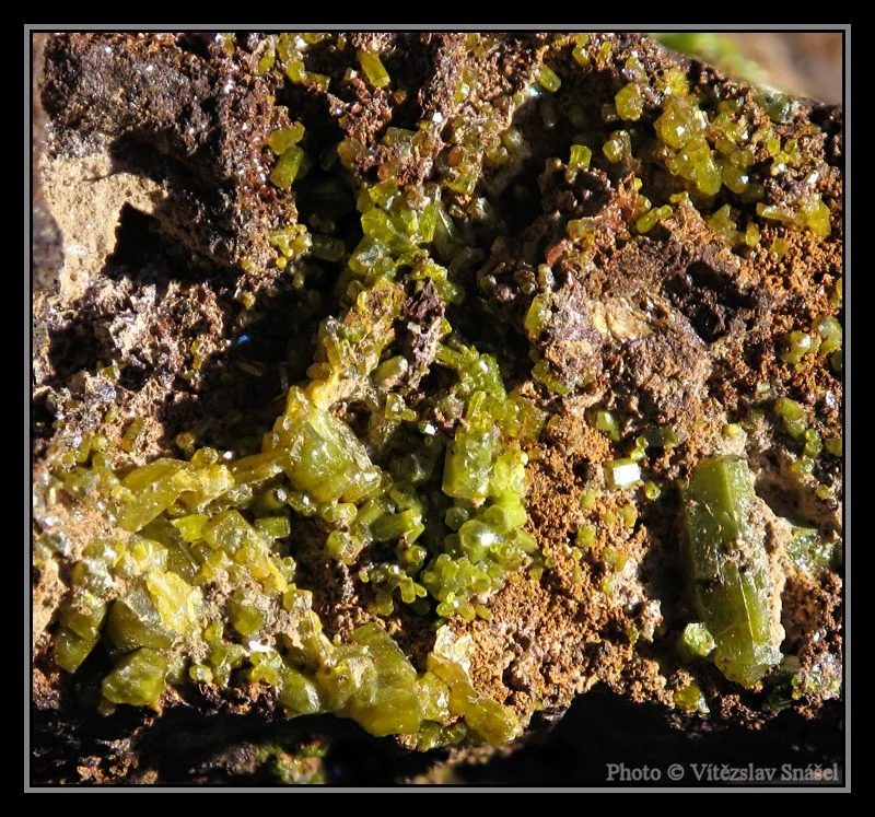 Mineral photo of Pyromorphite from locality Nová Ves u Rýmařova, Czech Republic