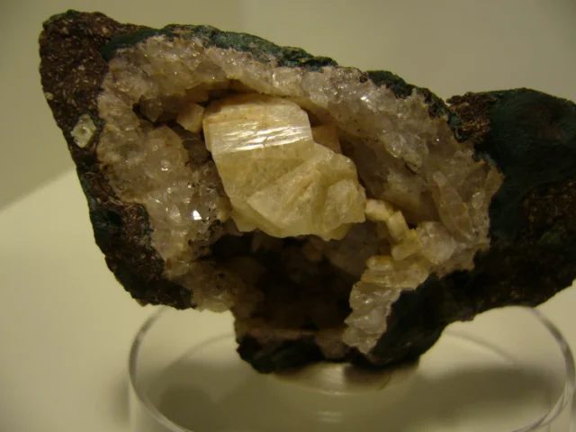 Mineral photo of Chabazite (var. phacolite) from locality Kozákov, Czech Republic