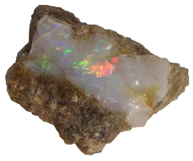 Mineral photo of Opal (var. precious) from locality Dubník, Slovakia